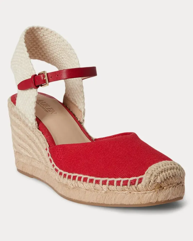 Espadrille Robby aus Segeltuch und Jute Red