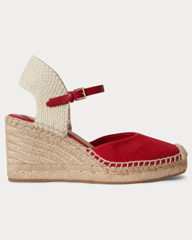 Espadrille Robby aus Segeltuch und Jute Red