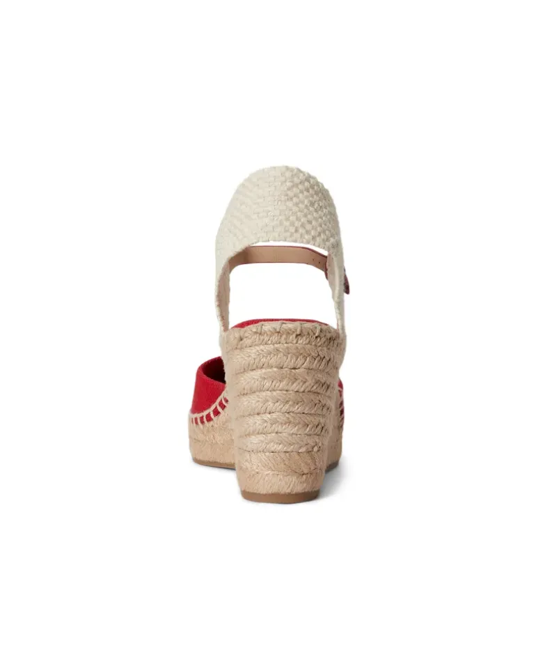 Espadrille Robby aus Segeltuch und Jute Red