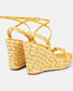 Espadrille-Wedges Costiera Crystal Gelb
