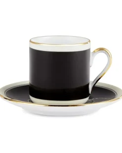 Espresso-Service mit Tiger-Print - Schwarz