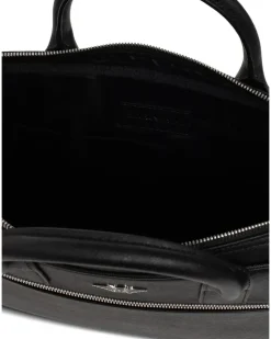 Essential Aktentasche mit Logo-Schild - Schwarz