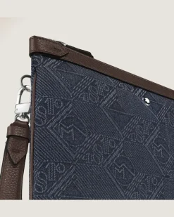 Etui aus 4810 Denim - Blau - Stoff und Leder - MB221476 - Etuis