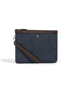Etui aus 4810 Denim - Blau - Stoff und Leder - MB221476 - Etuis