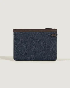 Etui aus 4810 Denim - Blau - Stoff und Leder - MB221476 - Etuis
