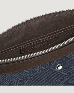 Etui aus 4810 Denim - Blau - Stoff und Leder - MB221476 - Etuis