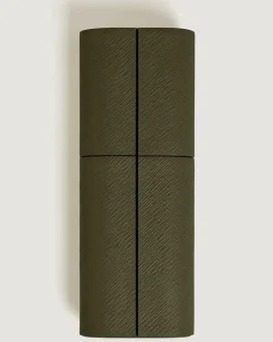 Etui für 2 Schreibgerät aus Sartorial Leder - Khaki - Leder - MB222342 - Schreibgeräteetuis