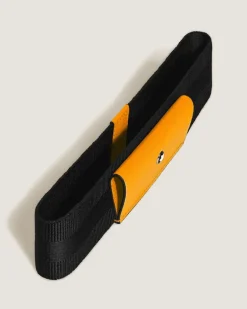 Etui für 1 Schreibgerät mit elastischem Band aus hochwertigem Leder - Safran - Leder - MB221654 - Schreibgeräteetuis
