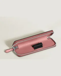 Etui für 1 Schreibgerät mit Reißverschluss aus Sartorial Leder - Zartes Rot - Leder - MB198884 - Schreibgeräteetuis