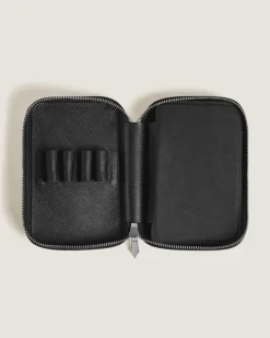 Etui für 8 Schreibgerät mit Reißverschluss aus Sartorial Leder - Schwarz - Leder - MB220374 - Schreibgeräteetuis