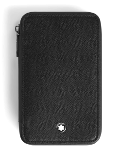 Etui für 8 Schreibgerät mit Reißverschluss aus Sartorial Leder - Schwarz - Leder - MB220374 - Schreibgeräteetuis
