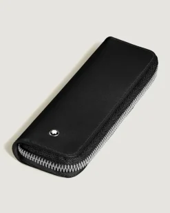 Etui für 5 Schreibgerät mit Reißverschluss aus Sartorial Leder - Schwarz - Leder - MB220372 - Schreibgeräteetuis