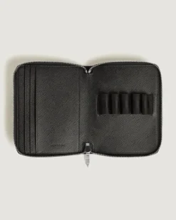 Etui für 5 Schreibgerät mit Reißverschluss aus Sartorial Leder - Schwarz - Leder - MB220372 - Schreibgeräteetuis