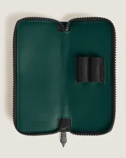 Etui für 2 Schreibgerät mit Reißverschluss aus Extreme Leder - British Green - Leder - MB220254 - Schreibgeräteetuis