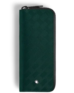 Etui für 2 Schreibgerät mit Reißverschluss aus Extreme Leder - British Green - Leder - MB220254 - Schreibgeräteetuis