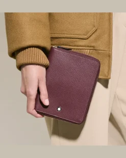Etui für 5 Schreibgerät mit Reißverschluss aus Sartorial Leder - Cassis - Leder - MB199384 - Schreibgeräteetuis