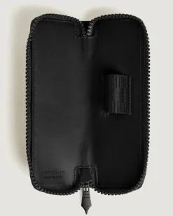 Etui für 1 Schreibgerät mit Reißverschluss aus Extreme Leder - Schwarz - Leder - MB220251 - Schreibgeräteetuis