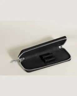 Etui für 2 Schreibgerät mit Reißverschluss aus Sartorial Leder - Schwarz - Leder - MB220370 - Schreibgeräteetuis