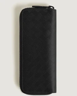 Etui für 2 Schreibgerät mit Reißverschluss aus Extreme Leder - Schwarz - Leder - MB220253 - Schreibgeräteetuis