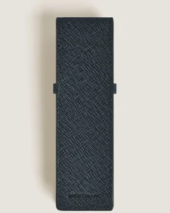 Etui Montblanc Envelope für 2 Schreibgerät - Tweed-Blau - Leder - MB220354 - Schreibgeräteetuis