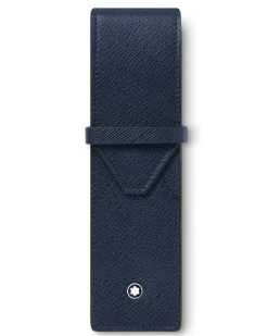 Etui Montblanc Envelope für 1 Schreibgerät - Tintenblau - Leder - MB220009 - Schreibgeräteetuis