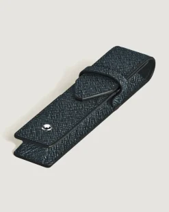 Etui Montblanc Envelope für 1 Schreibgerät - Tweed-Blau - Leder - MB220352 - Schreibgeräteetuis