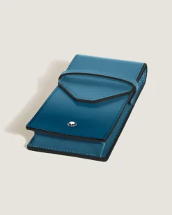 Etui Montblanc Envelope für 3 Schreibgerät - Rauchiges Sfumato-Blau - Leder - MB199264 - Schreibgeräteetuis