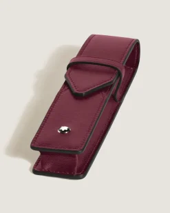 Etui Montblanc Envelope für 3 Schreibgerät - Tintenblau - Leder - MB221370 - Schreibgeräteetuis
