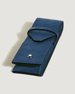 Etui Montblanc Envelope für 2 Schreibgerät - Tintenblau - Leder - MB220016 - Schreibgeräteetuis
