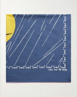 Fastcolor Printed Selvedge Cotton-Voile Bandana Blue