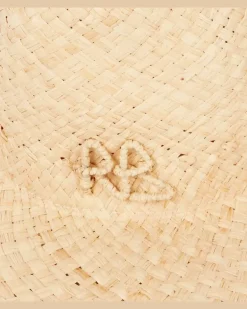 Fedora-Hut aus Stroh mit Zierperlen Beige