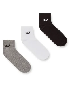 Fersensocken im Dreierpack mit D-Logo - Socken - Herren - Bunt