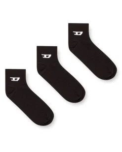 Fersensocken im Dreierpack mit D-Logo - Socken - Herren - Schwarz