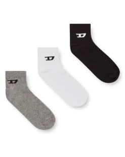 Fersensocken im Dreierpack mit D-Logo - Socken - Herren - Bunt