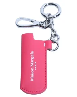 Feuerzeughülle mit Clipkette - Rosa
