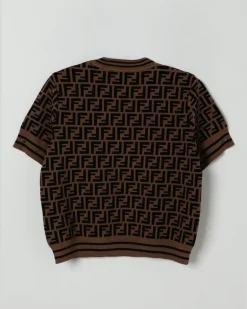 FF Strickoberteil aus Viskose Tabak