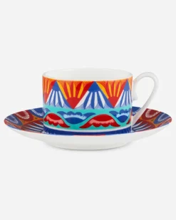 Fine Porcelain Tea Set - Teetassen Mehrfarbig