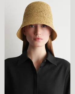Fischerhut Aus Stroh Beige