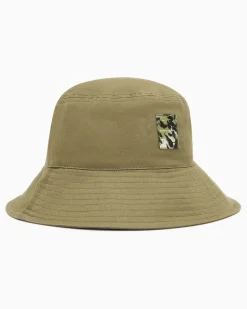 Fischerhut aus Twill mit Bändern GrüN