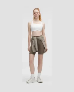 Fitness-BH aus Ultralu mit quadratischem Ausschnitt Mittlerer Halt D/DD-Cups für Frauen – Größe in White