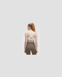 Fitness-BH aus Ultralu mit quadratischem Ausschnitt Mittlerer Halt D/DD-Cups für Frauen – Größe in White