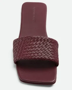 Flache Palazzo Travel Mules-Bordeaux - Damen