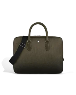 Flache Schreibmappe aus Corteccia-Sfumato-Leder - Khaki - Leder - MB220269 - Dokumententaschen