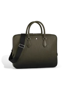 Flache Schreibmappe aus Corteccia-Sfumato-Leder - Khaki - Leder - MB220269 - Dokumententaschen