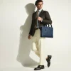 Flache Schreibmappe aus Extreme Leder - Tintenblau - Leder - MB198043 - Dokumententaschen