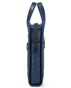 Flache Schreibmappe aus Extreme Leder - Tintenblau - Leder - MB198043 - Dokumententaschen