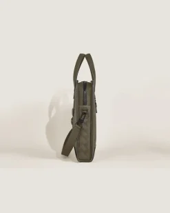 Flache Schreibmappe aus Extreme Leder - Khaki - Leder - MB221596 - Aktentaschen