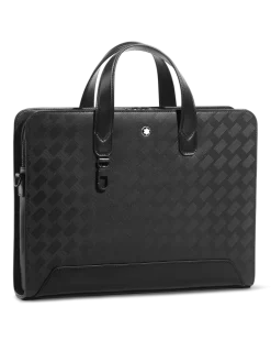 Flache Schreibmappe aus Extreme Leder - Schwarz - Leder - MB129962 - Dokumententaschen