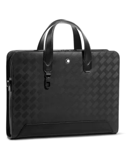 Flache Schreibmappe aus Extreme Leder - Schwarz - Leder - MB129962 - Dokumententaschen