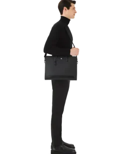 Flache Schreibmappe aus Extreme Leder - Schwarz - Leder - MB129962 - Dokumententaschen